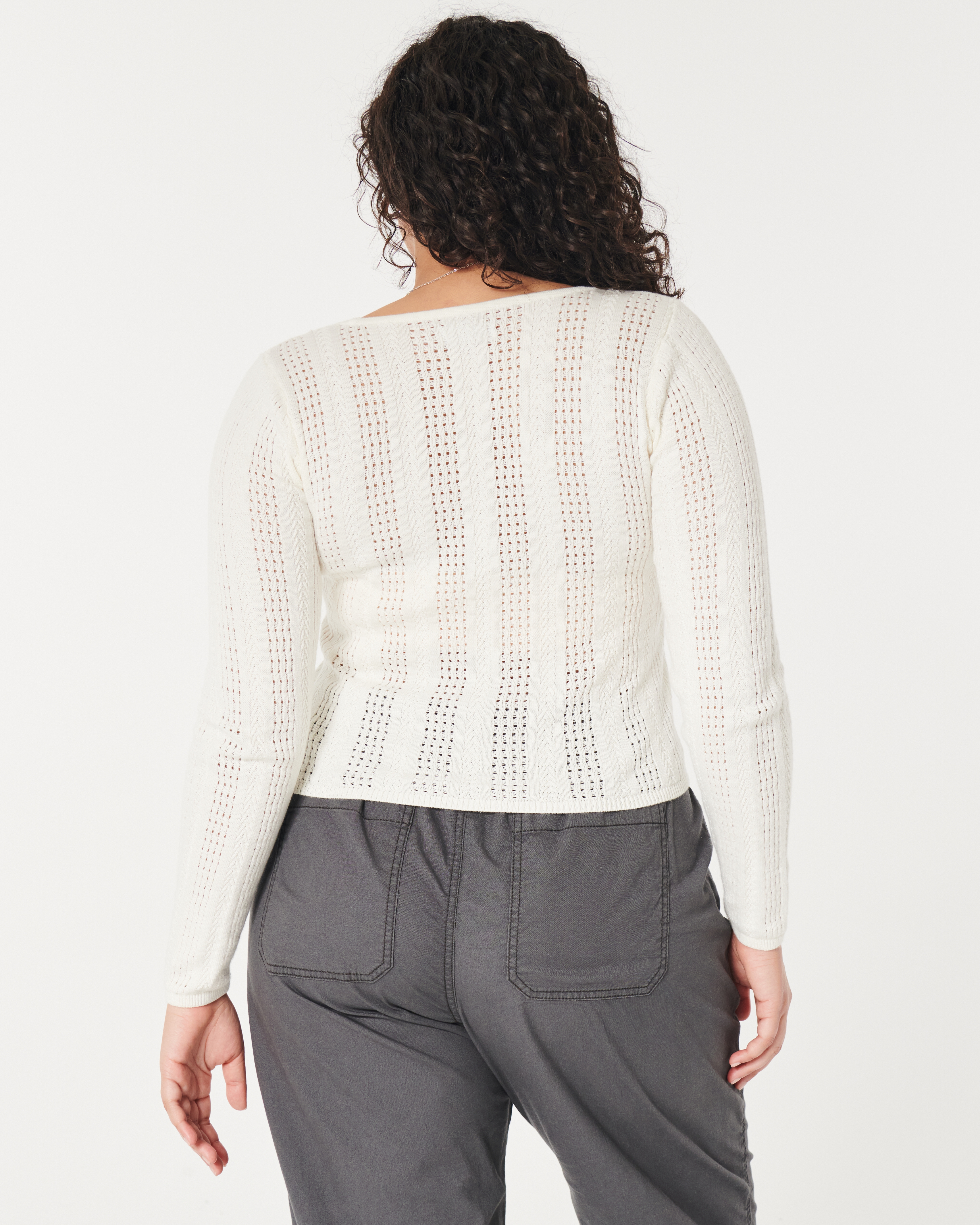 Textured Sweetheart Sweater