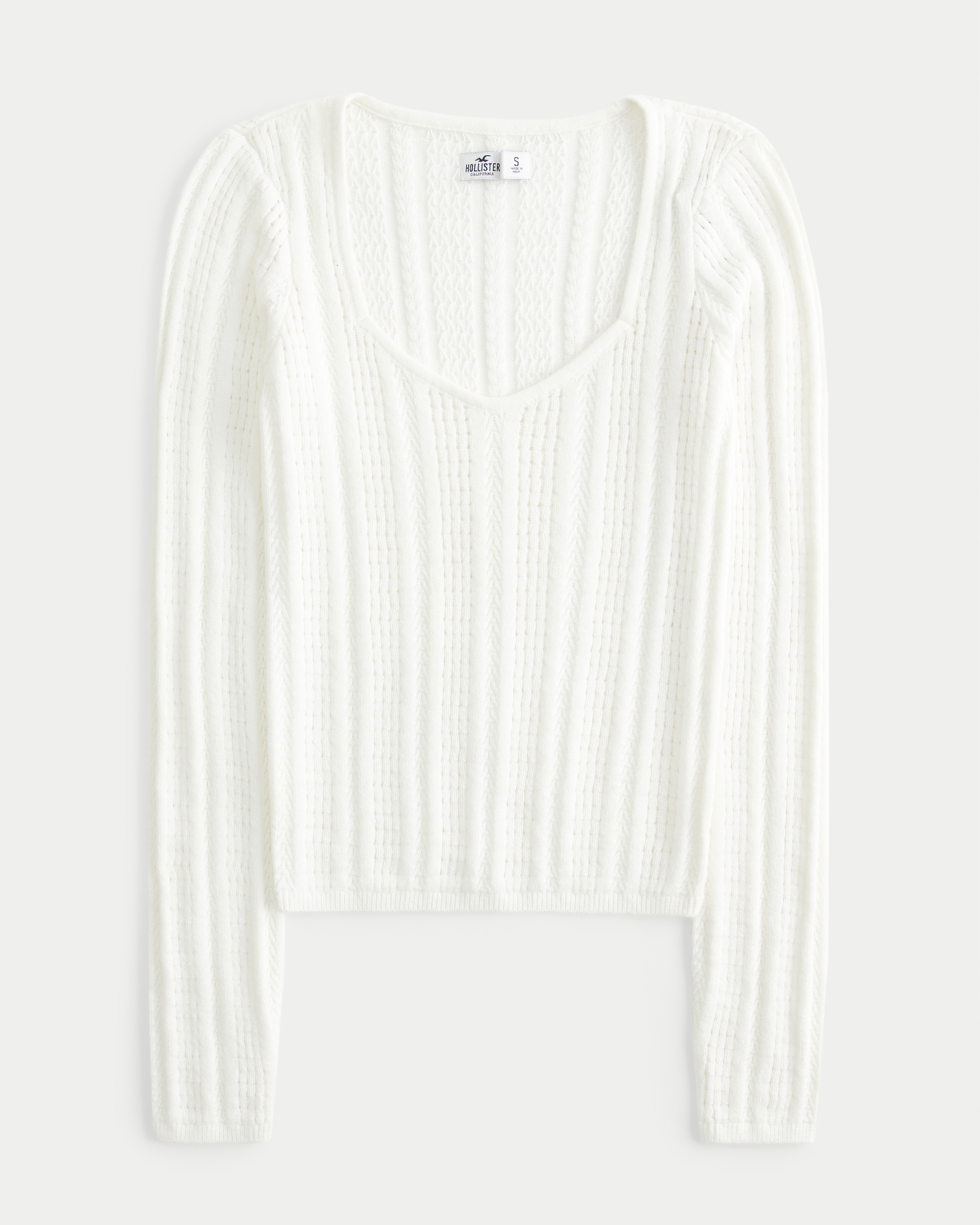 Textured Sweetheart Sweater