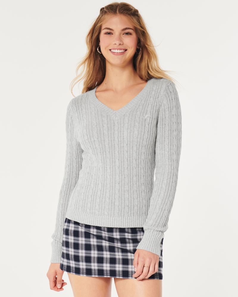 Hollister Co. Thermal V-neck Sweaters for Women