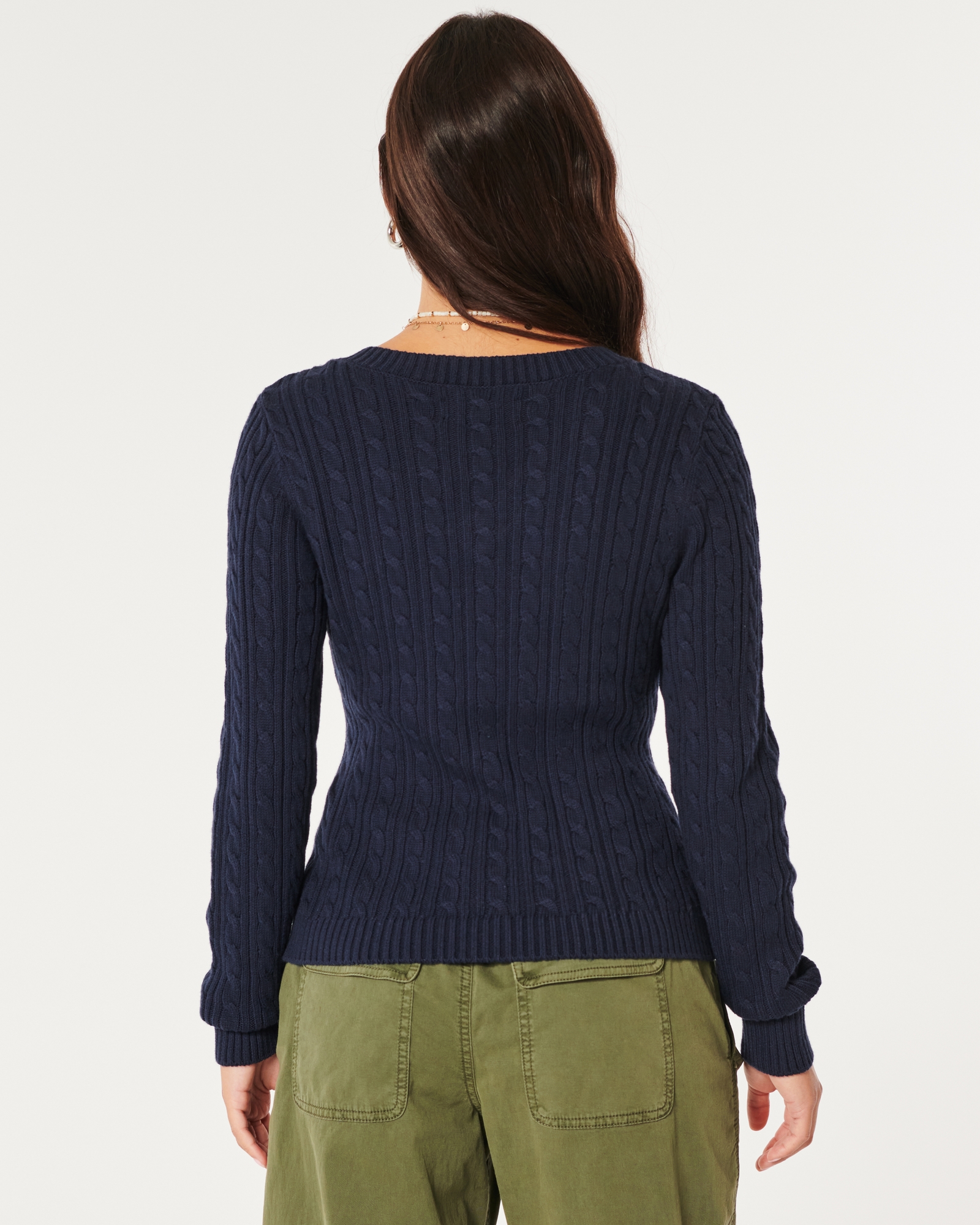 Hollister Blue & Turquoise Variegated V-Neck Sweater Size Jrs S 5