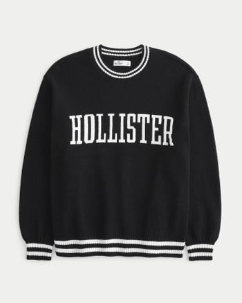 ウィメンズ オーバーサイズ ロゴグラフィック クルーネックセーター | ウィメンズ トップス | HollisterCo.com