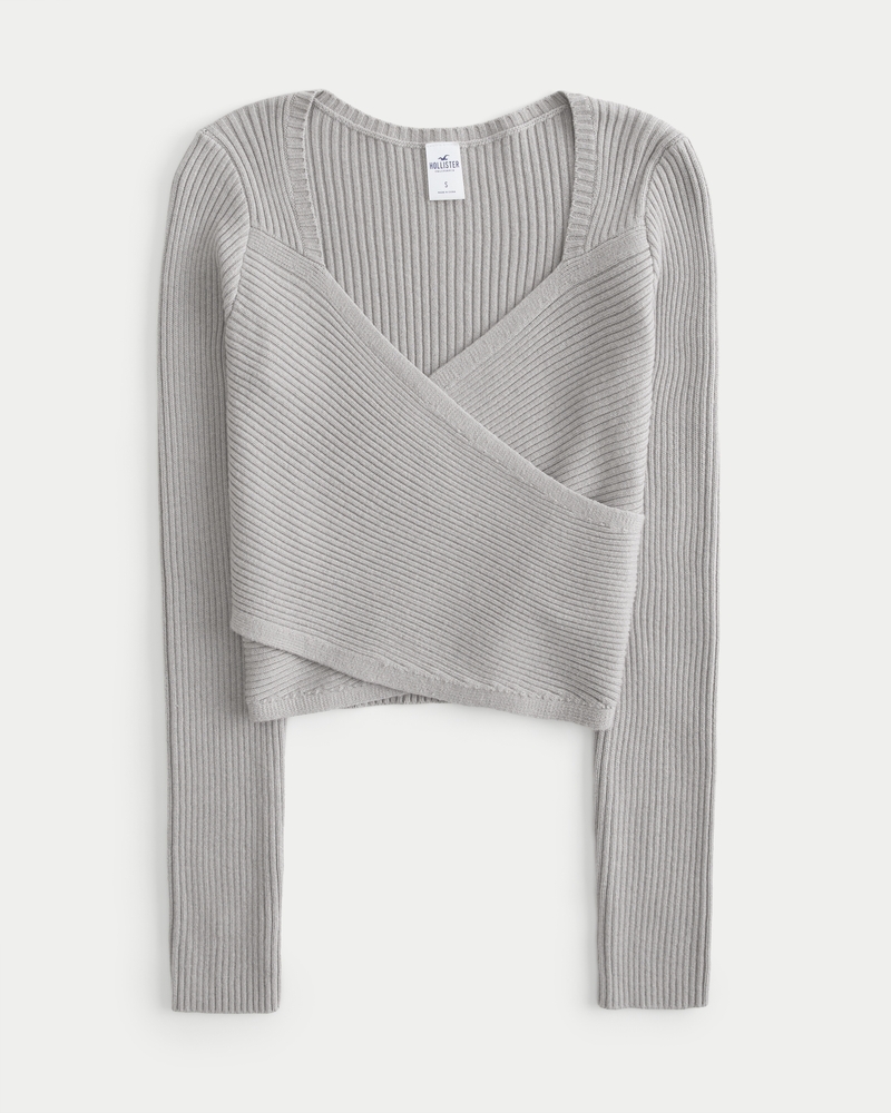 Hollister crop sales top sweater