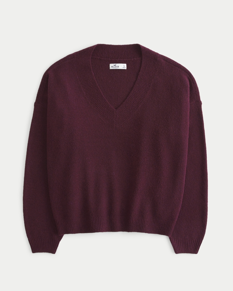 Hollister on sale maroon sweater