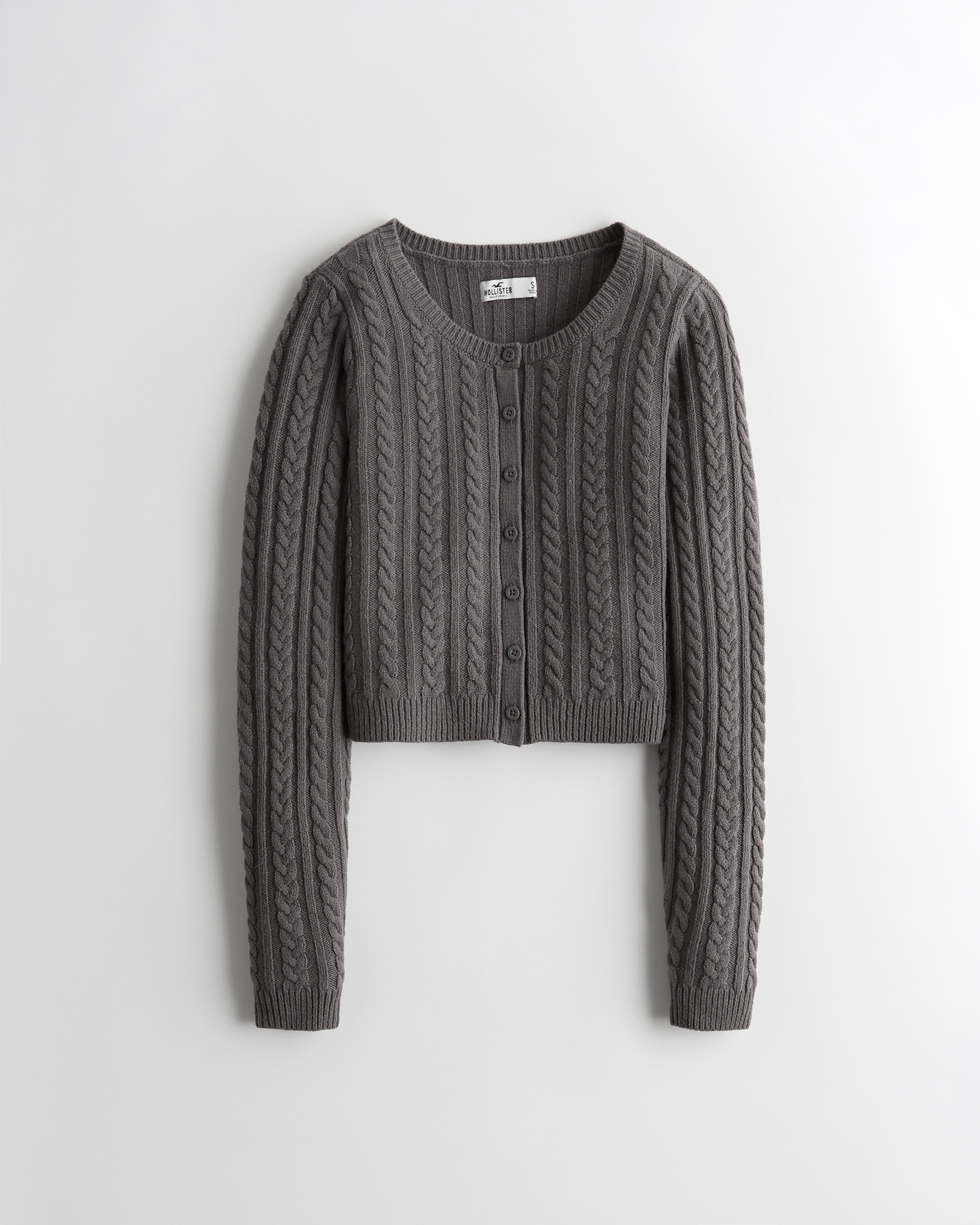 hollister slouchy cable cardigan