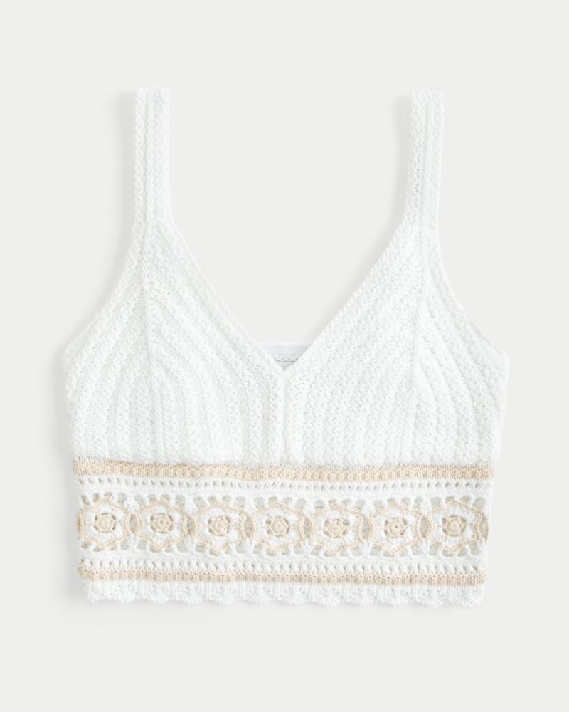 White Crochet Bralette