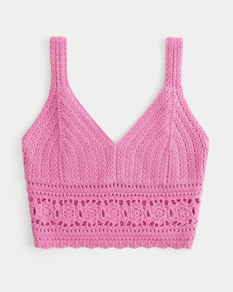 Women's Crop Crochet Bralette | Women's Tops | H…