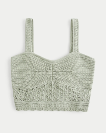 Women s Crochet Style Tank Women s Tops HollisterCo