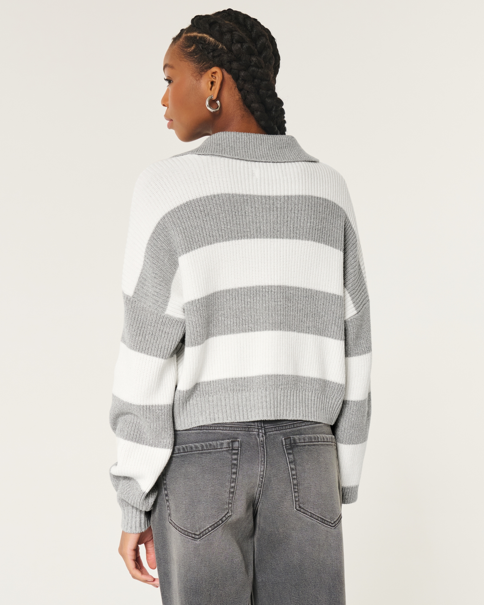 Easy Stitchy Polo Sweater