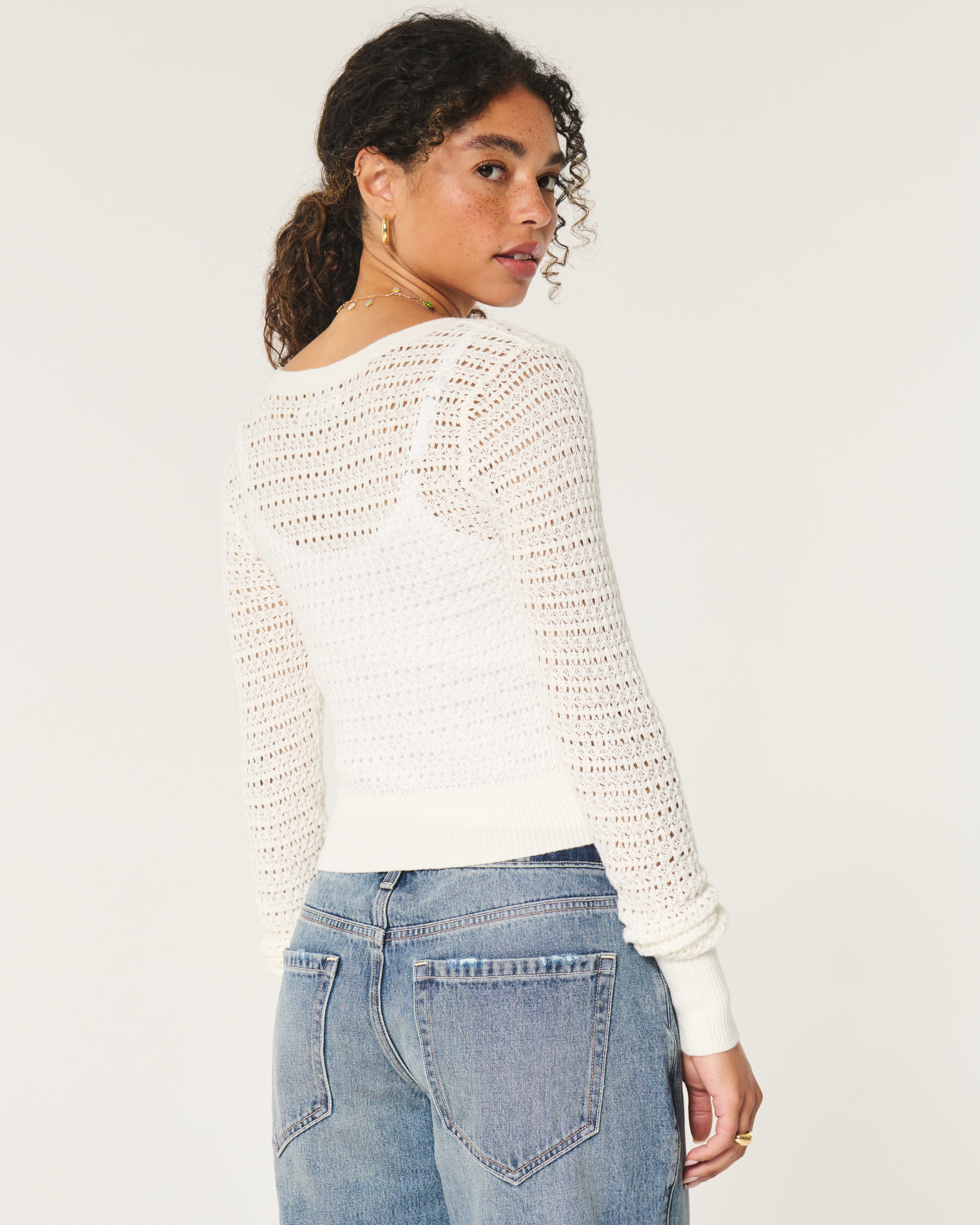 Stitchy Scoop Sweater