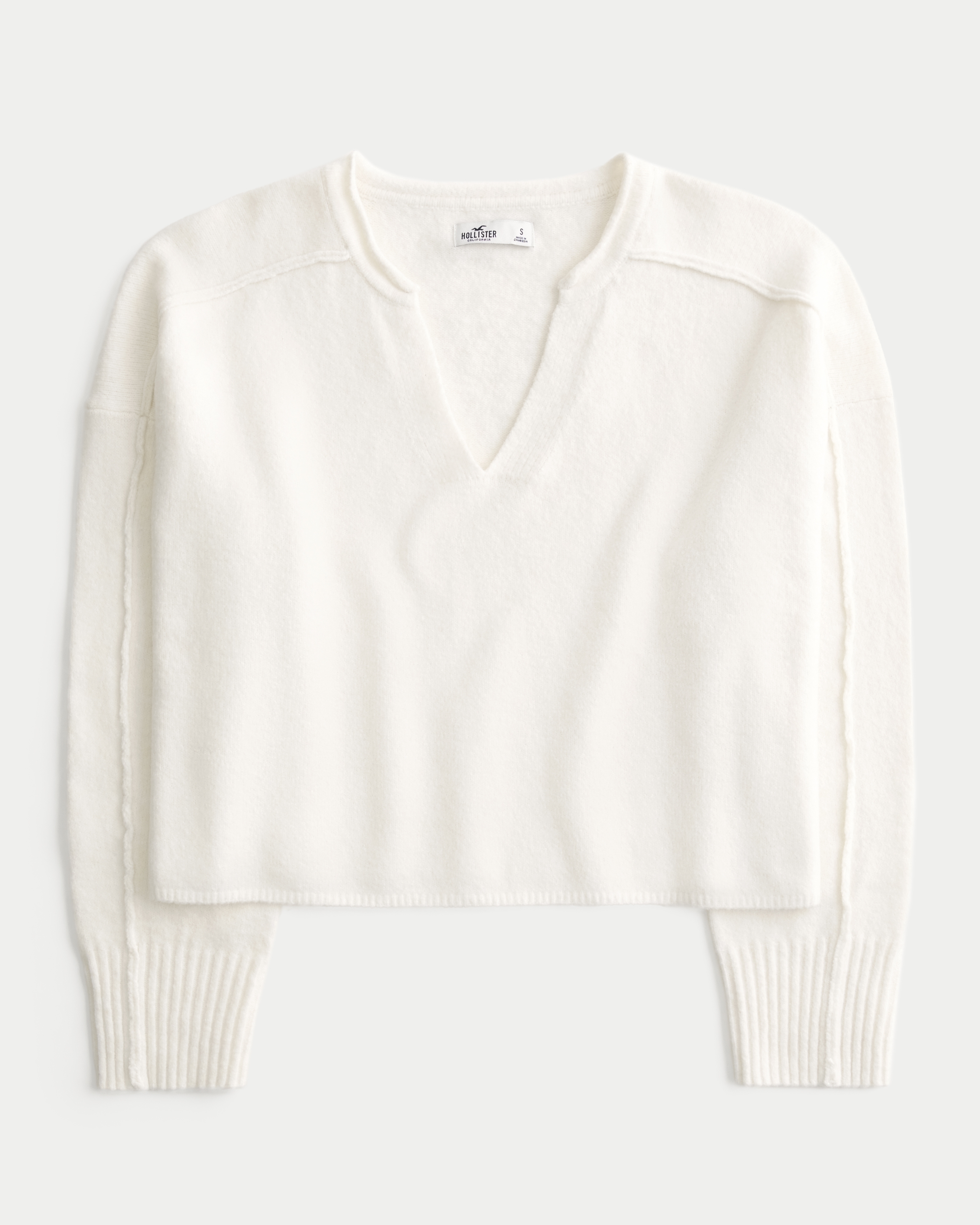 Hollister white sweater hotsell