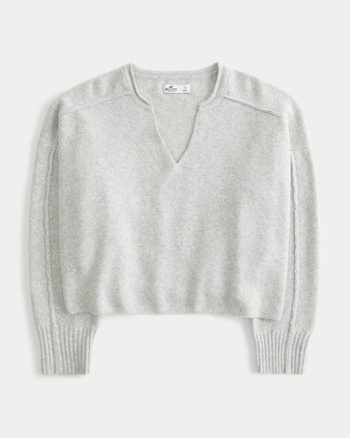 Women's Hollister Comfy Cloud Boxy NotchNeck Sweater Women's