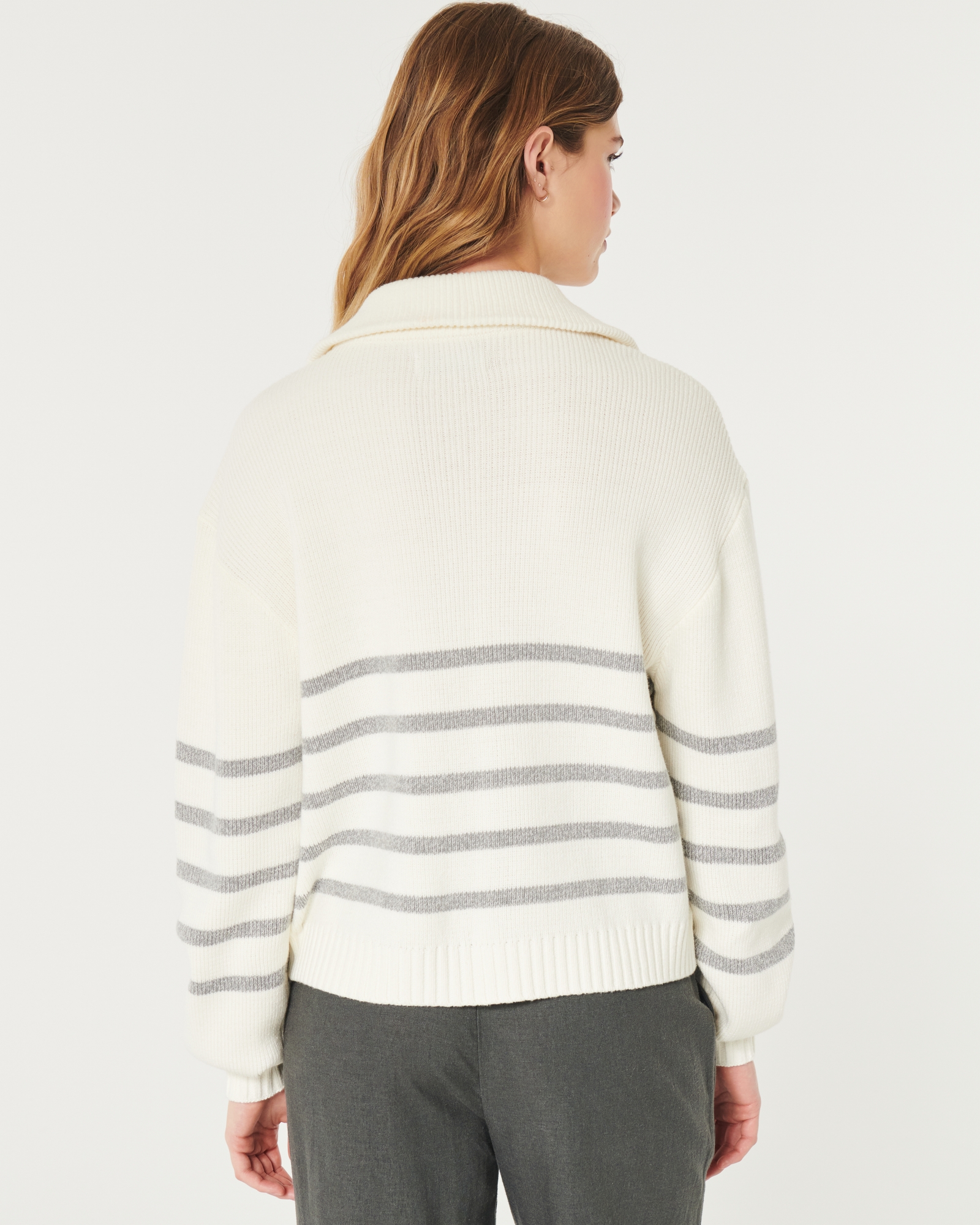 Women's Oversized Half-Zip Sweater, Women's Tops