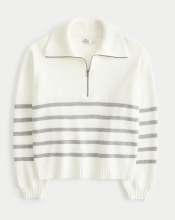 Women s Oversized Half Zip Sweater Women s Clearance HollisterCo
