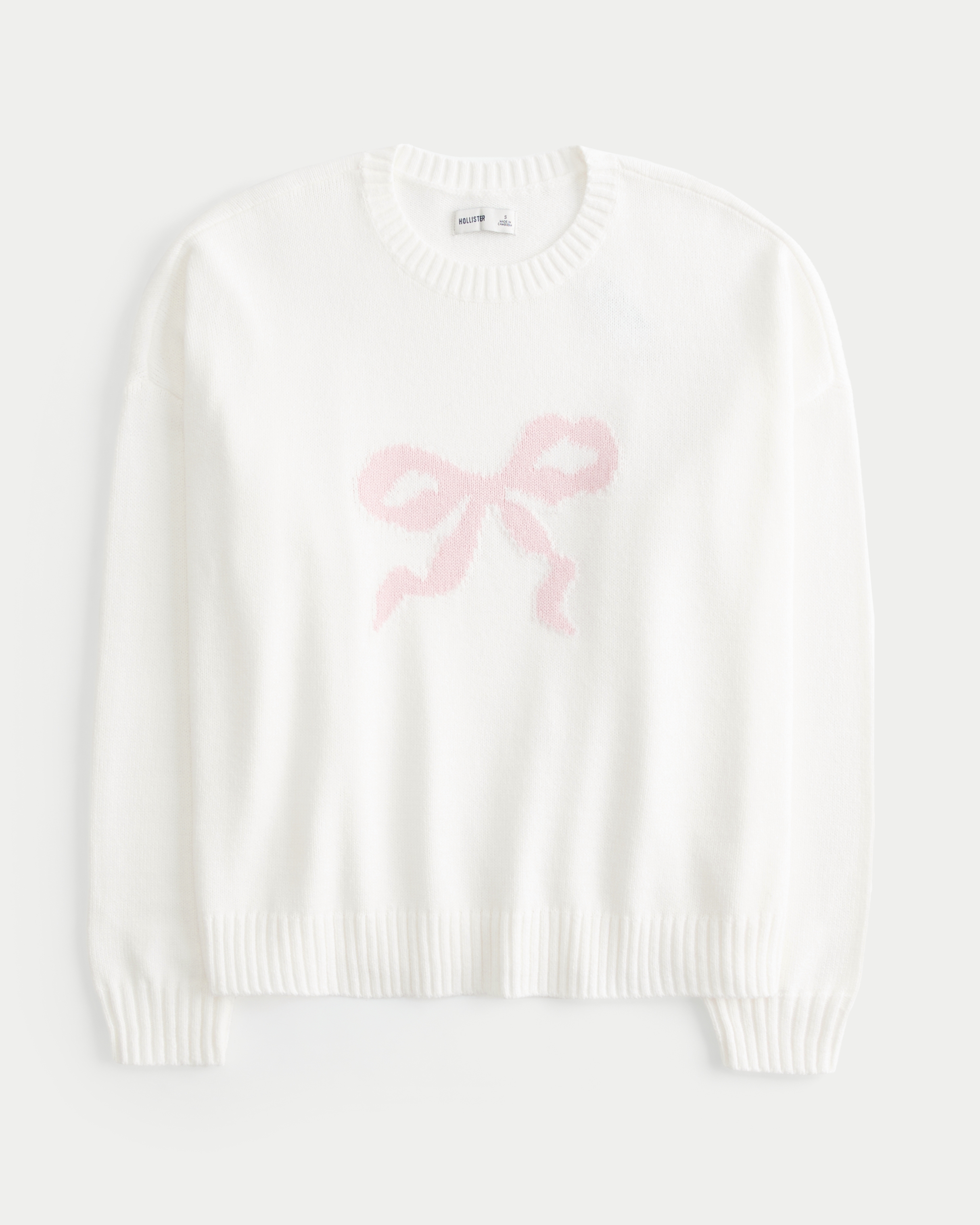 Easy Bow Graphic Crew Sweater