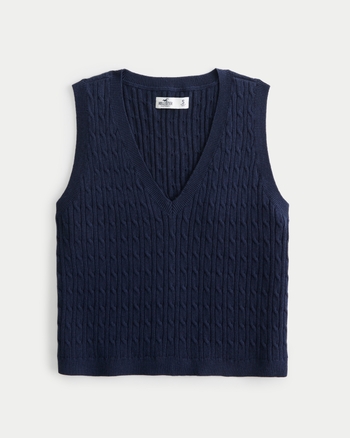 Women s Easy V Neck Sweater Vest Women s Tops HollisterCo