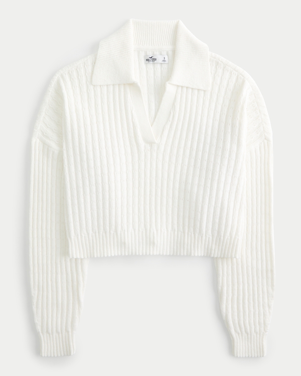 Easy Long-Sleeve Sweater Polo