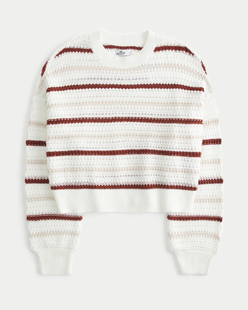 Women s Easy Stitchy Crew Sweater Women s Tops HollisterCo