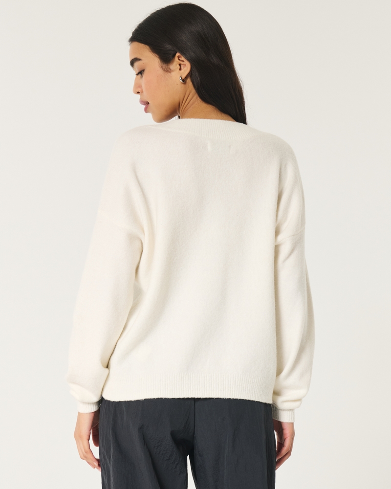 Hollister Comfy Cloud Oversized V-Neck Sweater