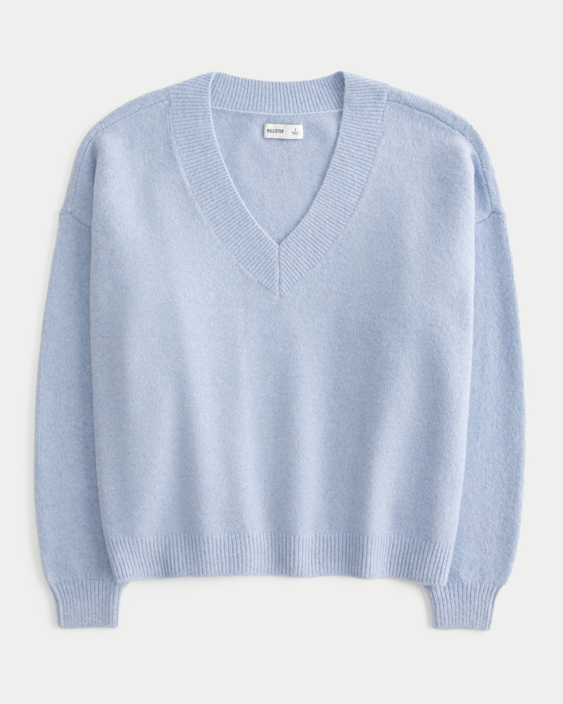 Women's Hollister Comfy Cloud Oversized V-Neck Sweater