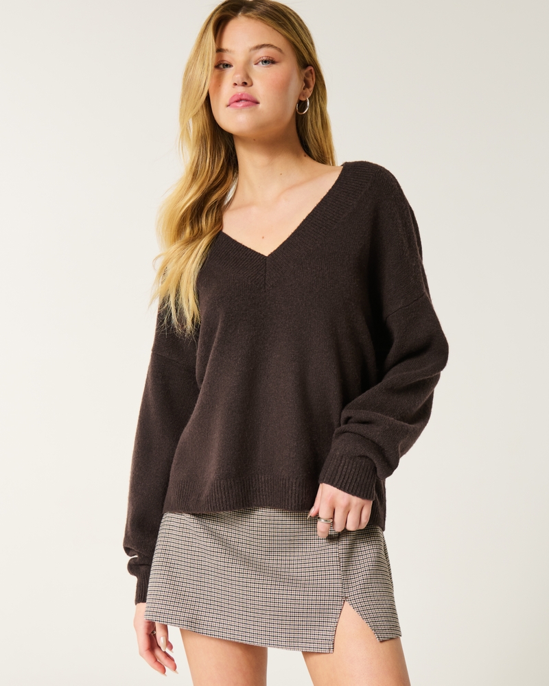 Hollister Comfy Cloud Oversized Dog Graphic Sweater
