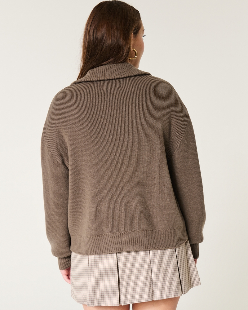 Oversized Half-Zip Sweater