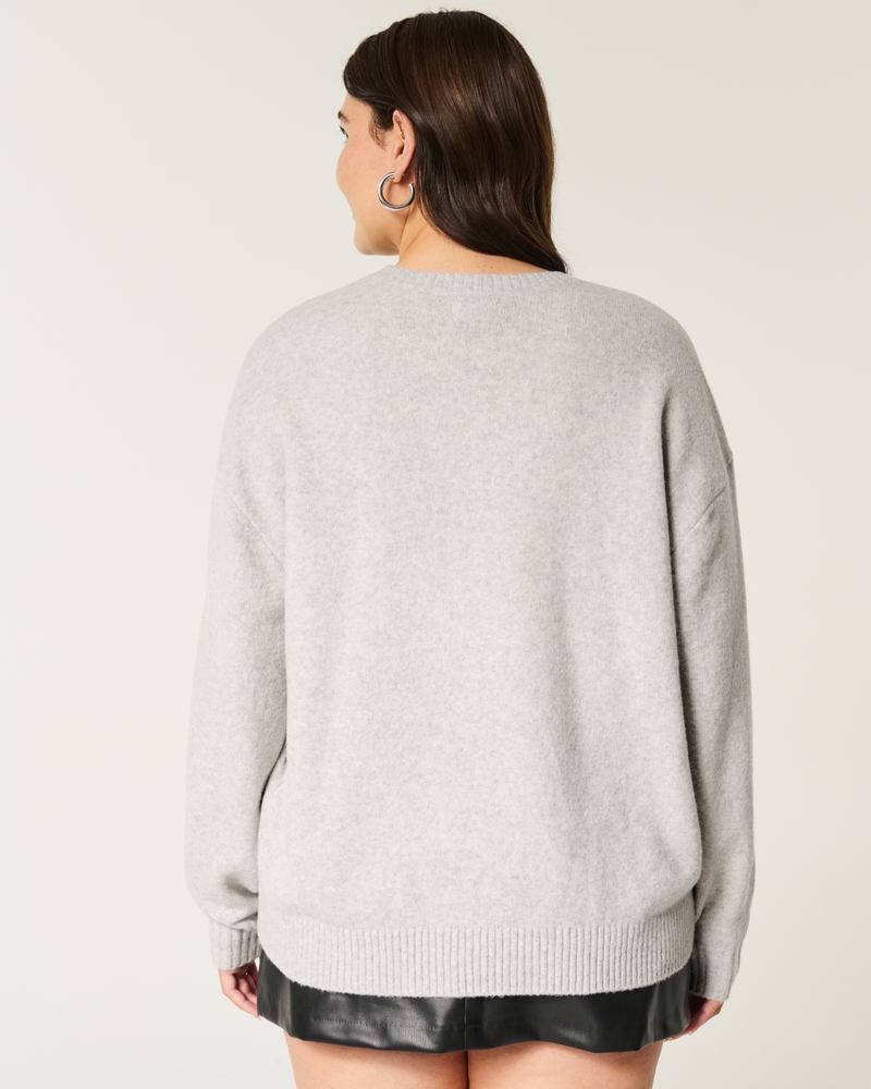 Hollister Comfy Cloud Puppy Graphic Crew Sweater