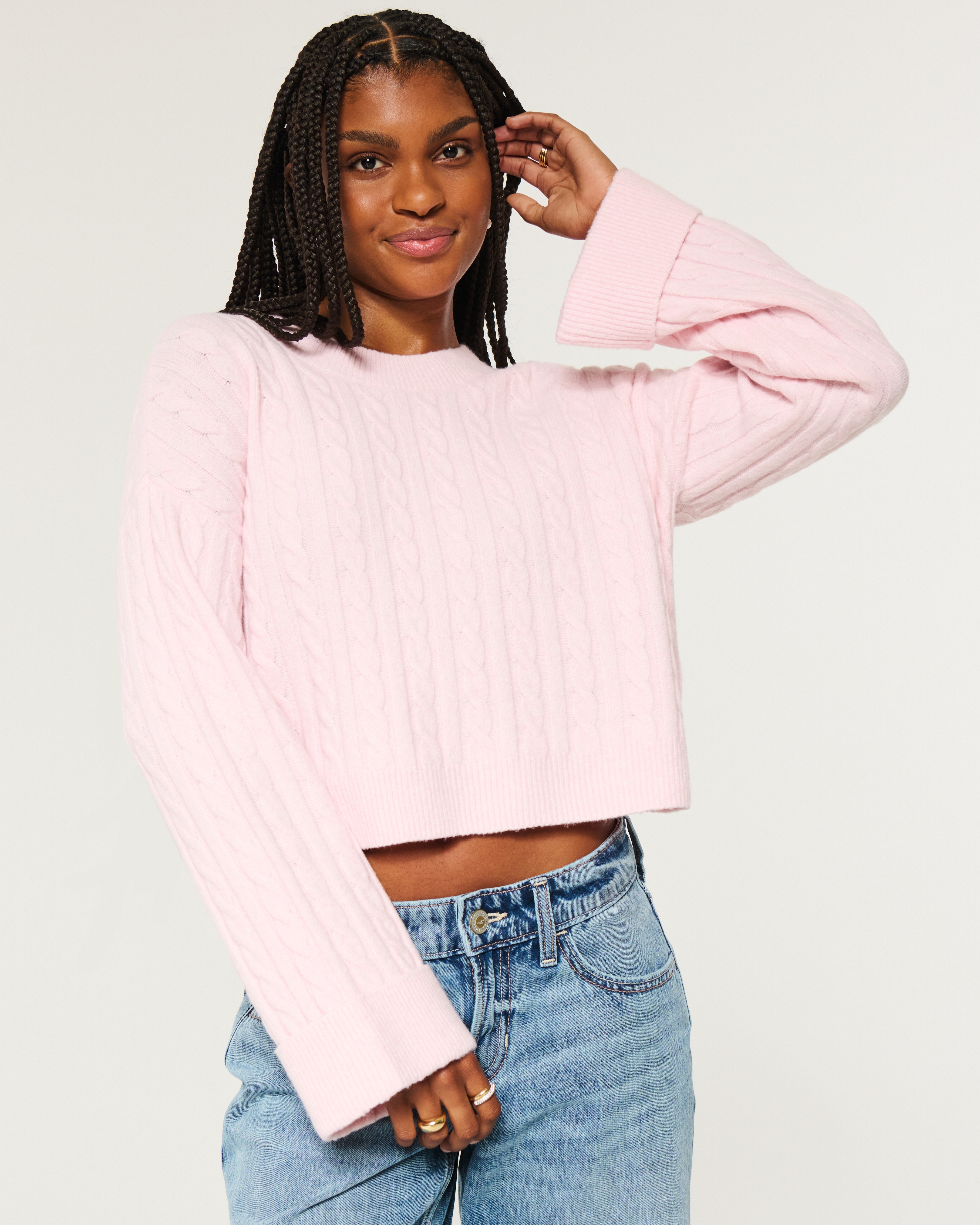Hollister Comfy Cloud Cable-Knit Sweater