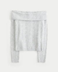 Hollister Comfy Cloud Stitchy Off-the-Shoulder Sweater