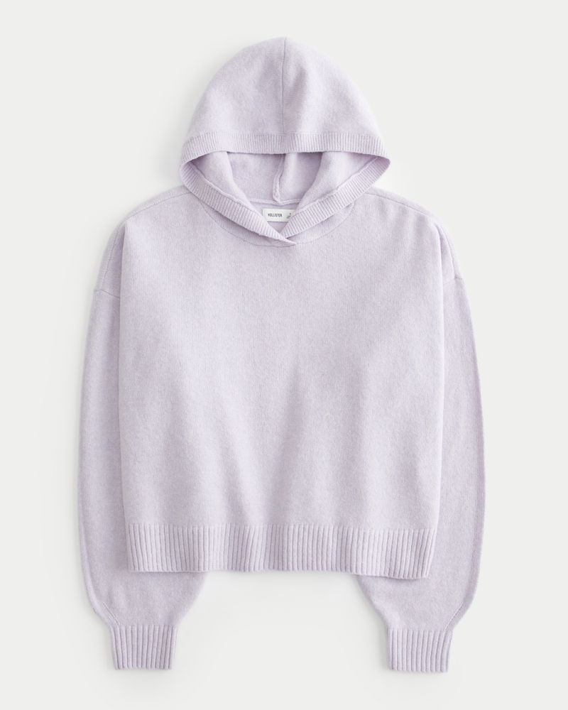 Women s Comfy Cloud Sweater Hoodie in Dusty Lavender Size XXL from Hollister