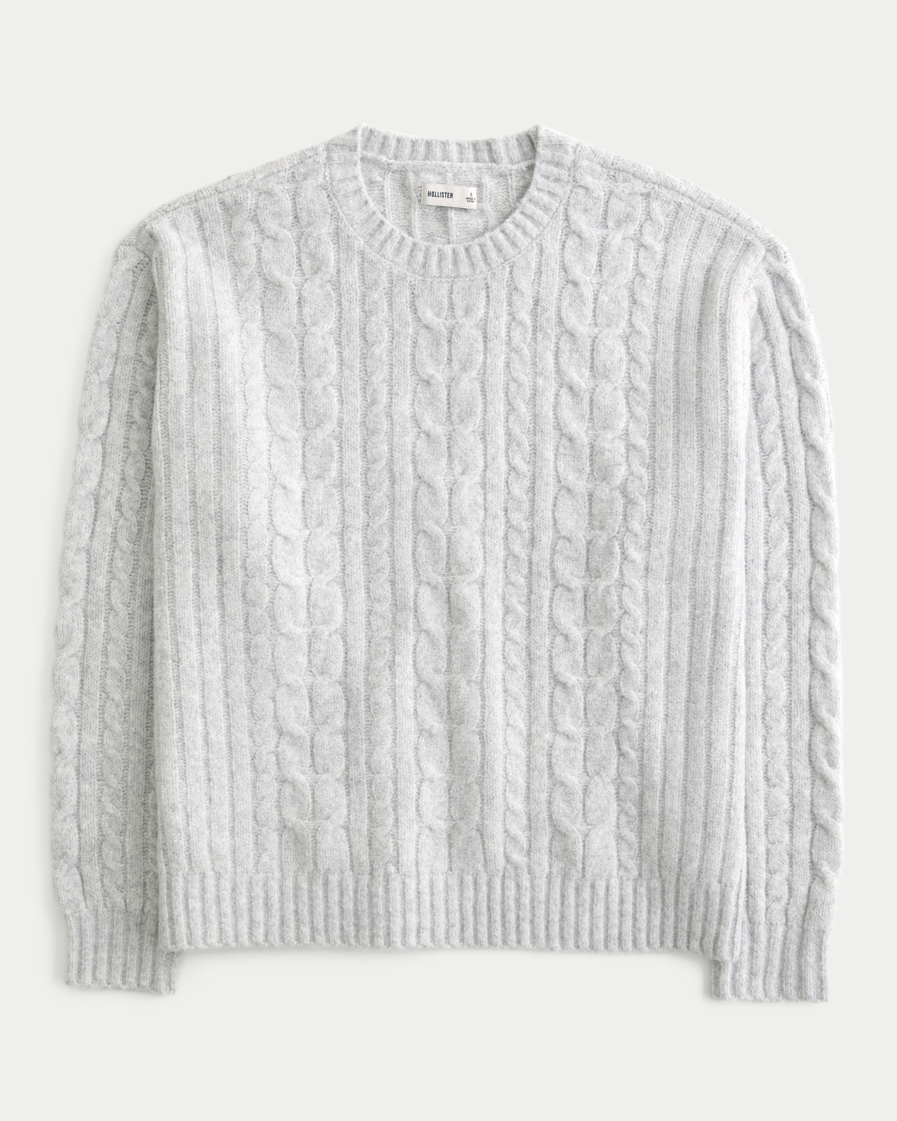 Hollister Comfy Cloud Cable-Knit Crew Sweater