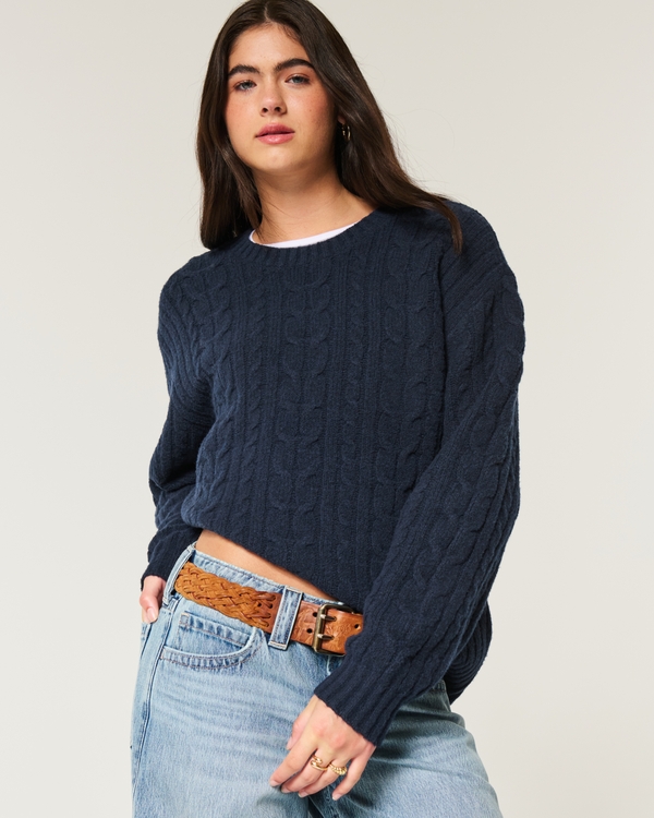 Women s Sweaters Oversized V Neck Off Shoulder Hollister Co