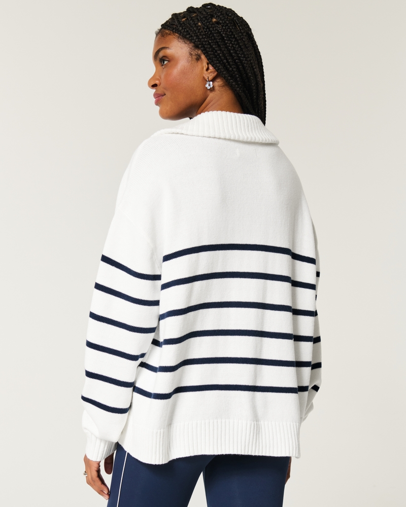 Women's Oversized Half-Zip Graphic Sweater | Women's