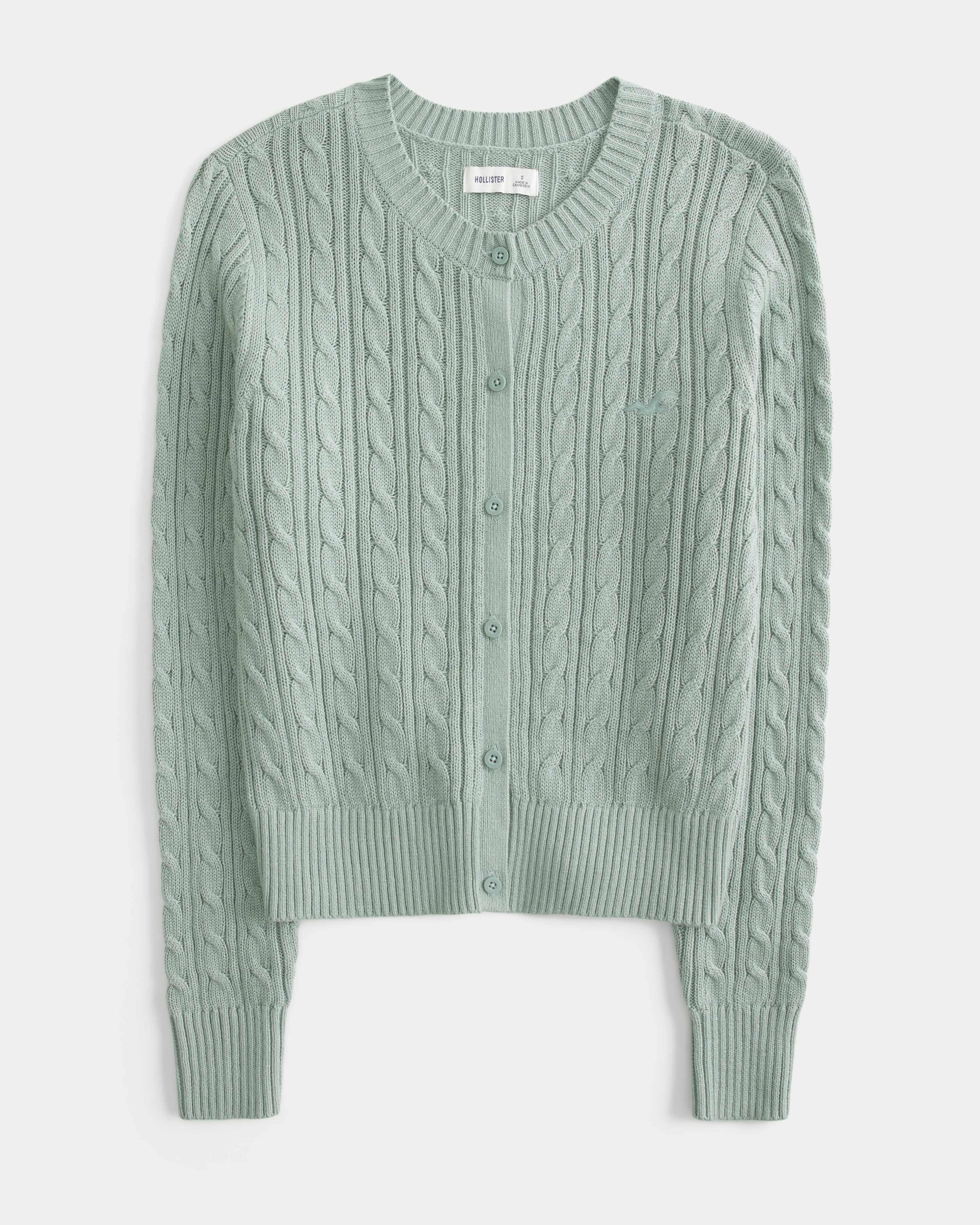 Women's Cable-Knit Icon Crew Cardigan | Women's Sale