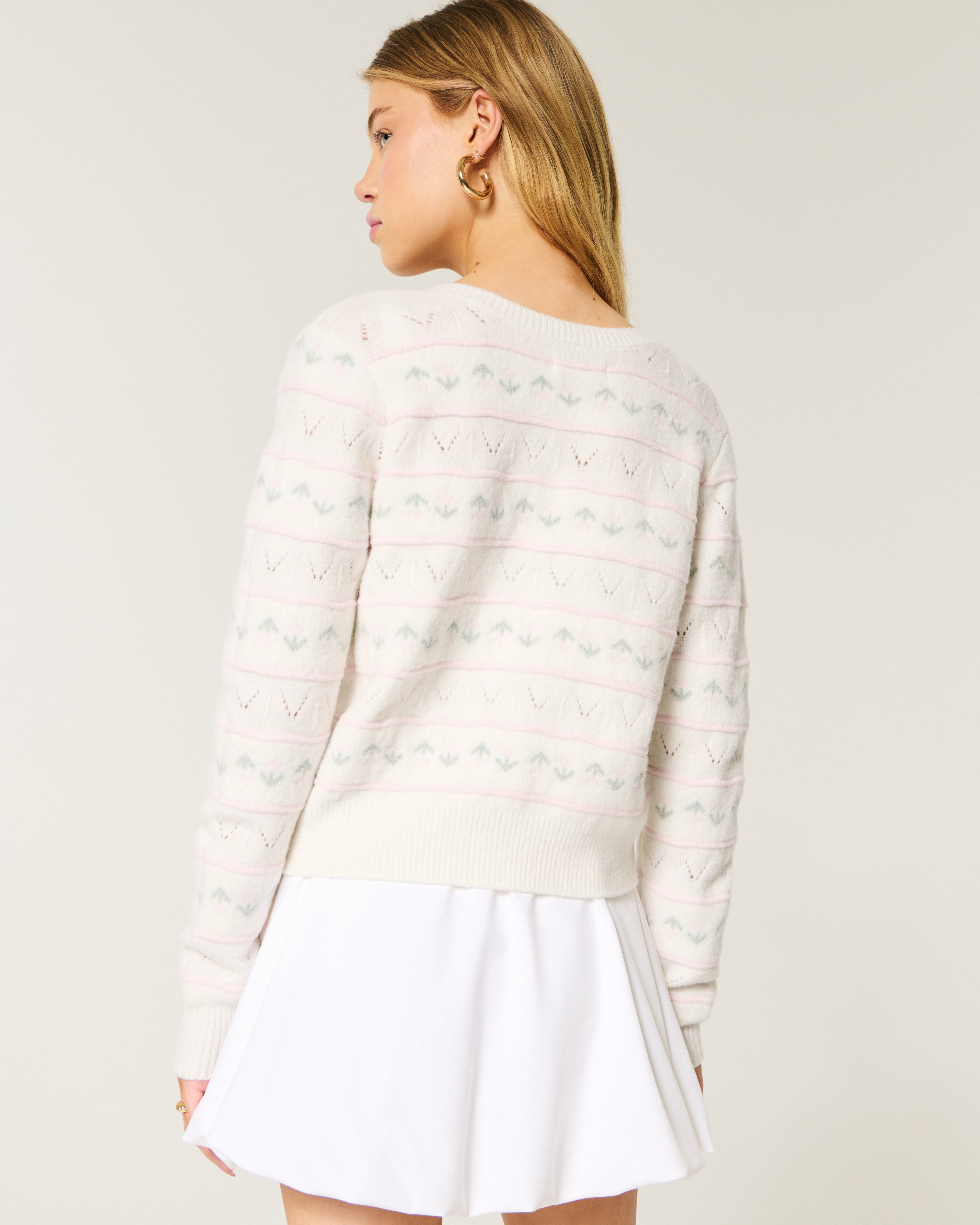 Hollister Comfy Cloud Pattern Crew Cardigan