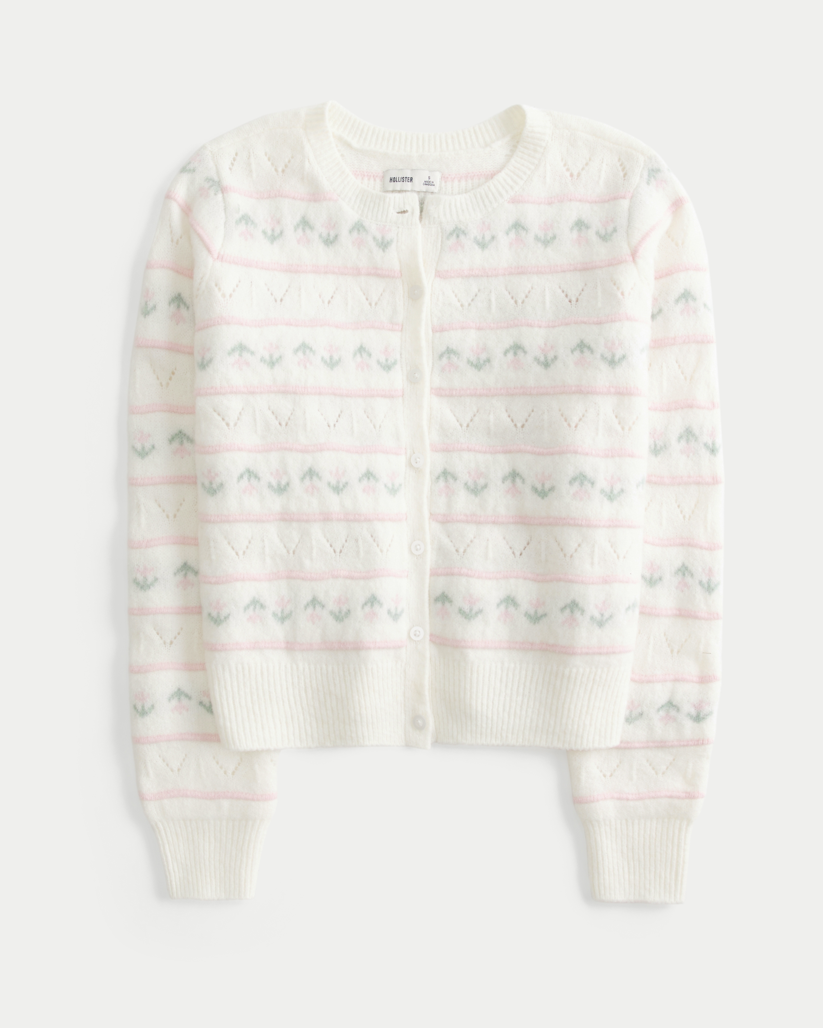 Hollister Comfy Cloud Pattern Crew Cardigan