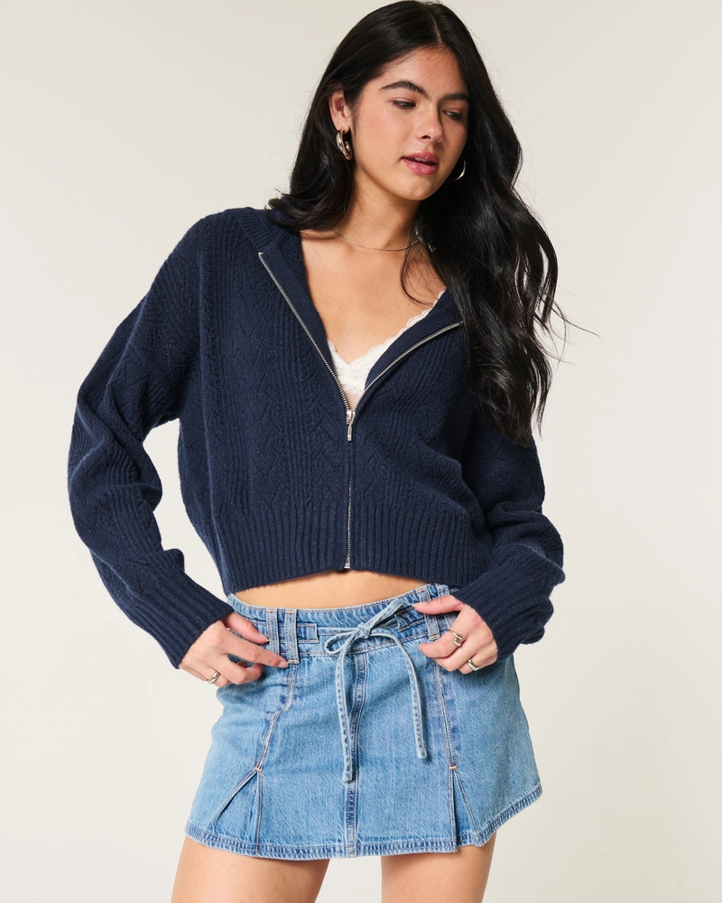Hollister Comfy Cloud Zip-Up Sweater Hoodie