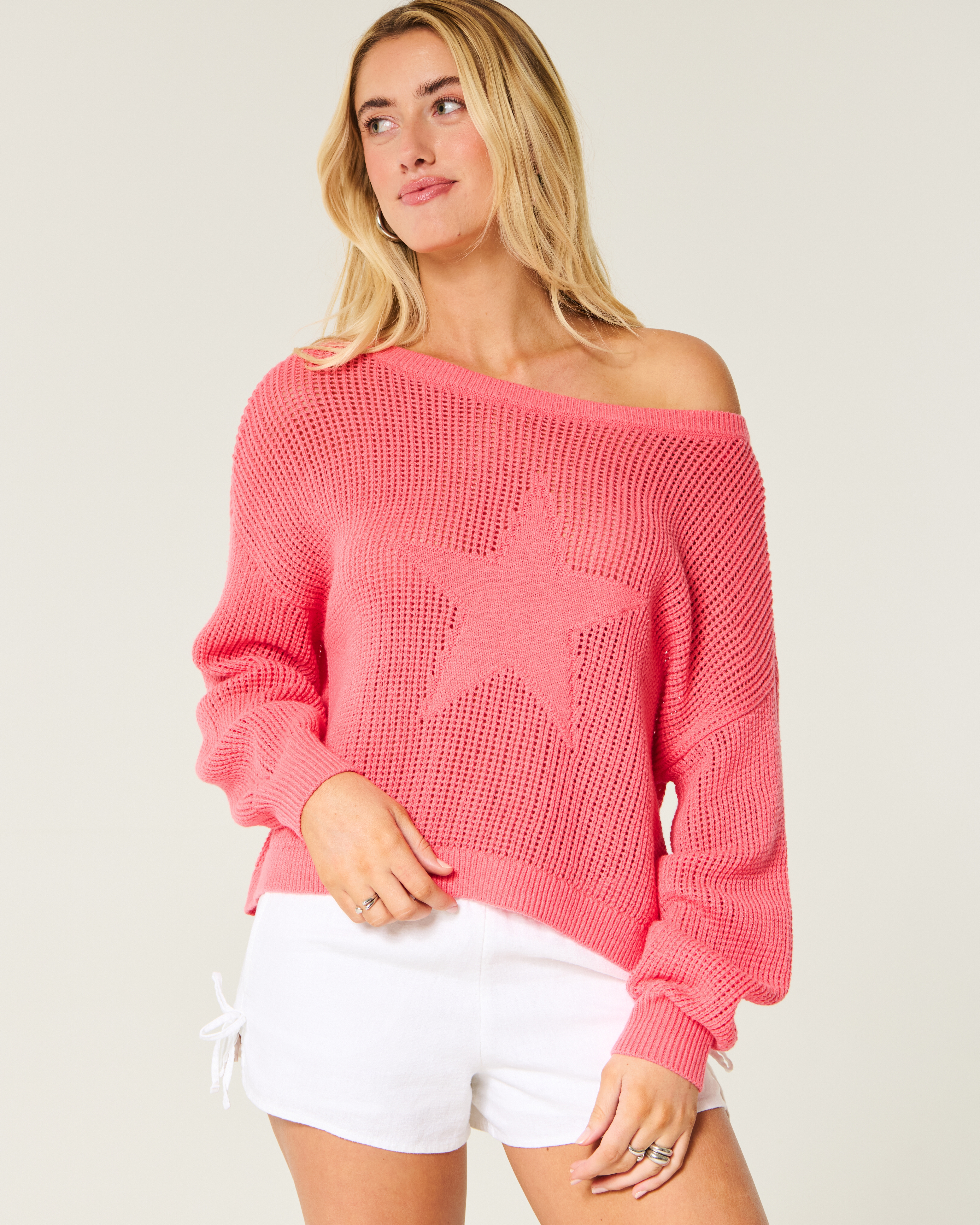 Women's Easy Stitchy Graphic Slouchy Crew Sweater | Women's