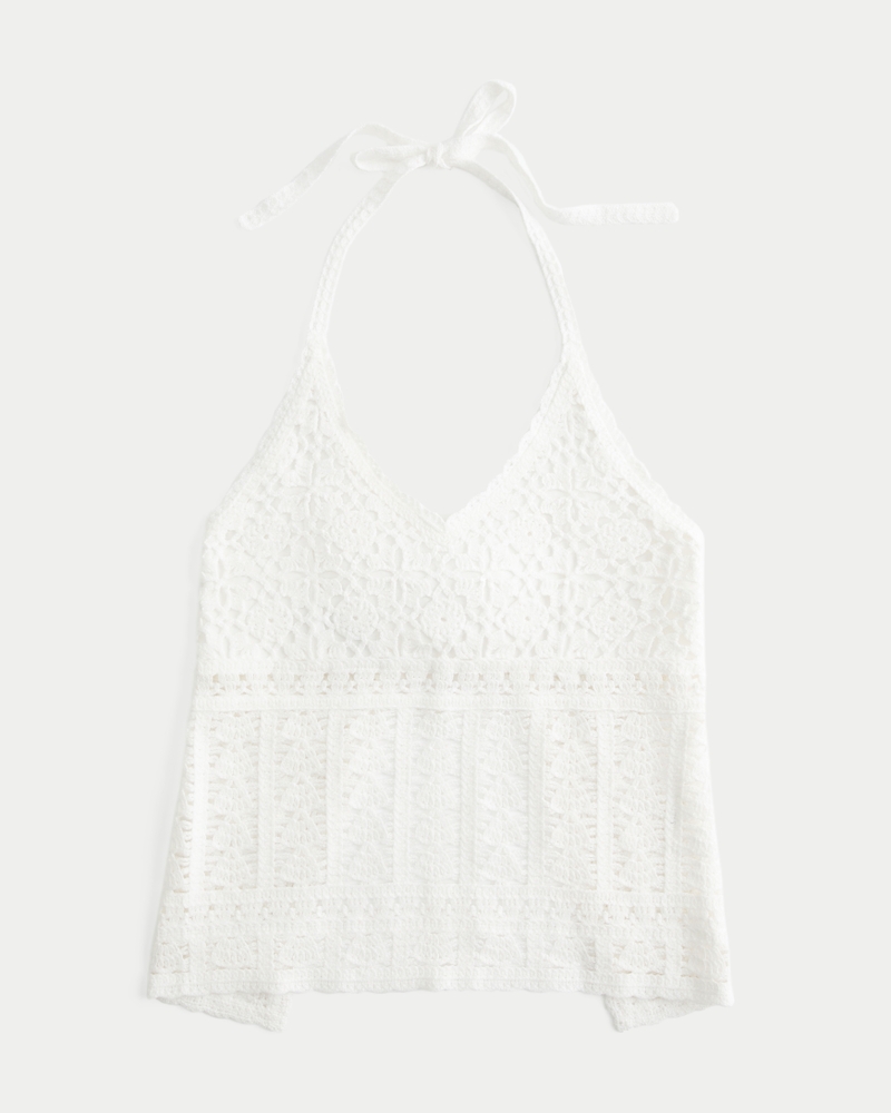 Women's Crochet-Style Halter Tank Women's Sale