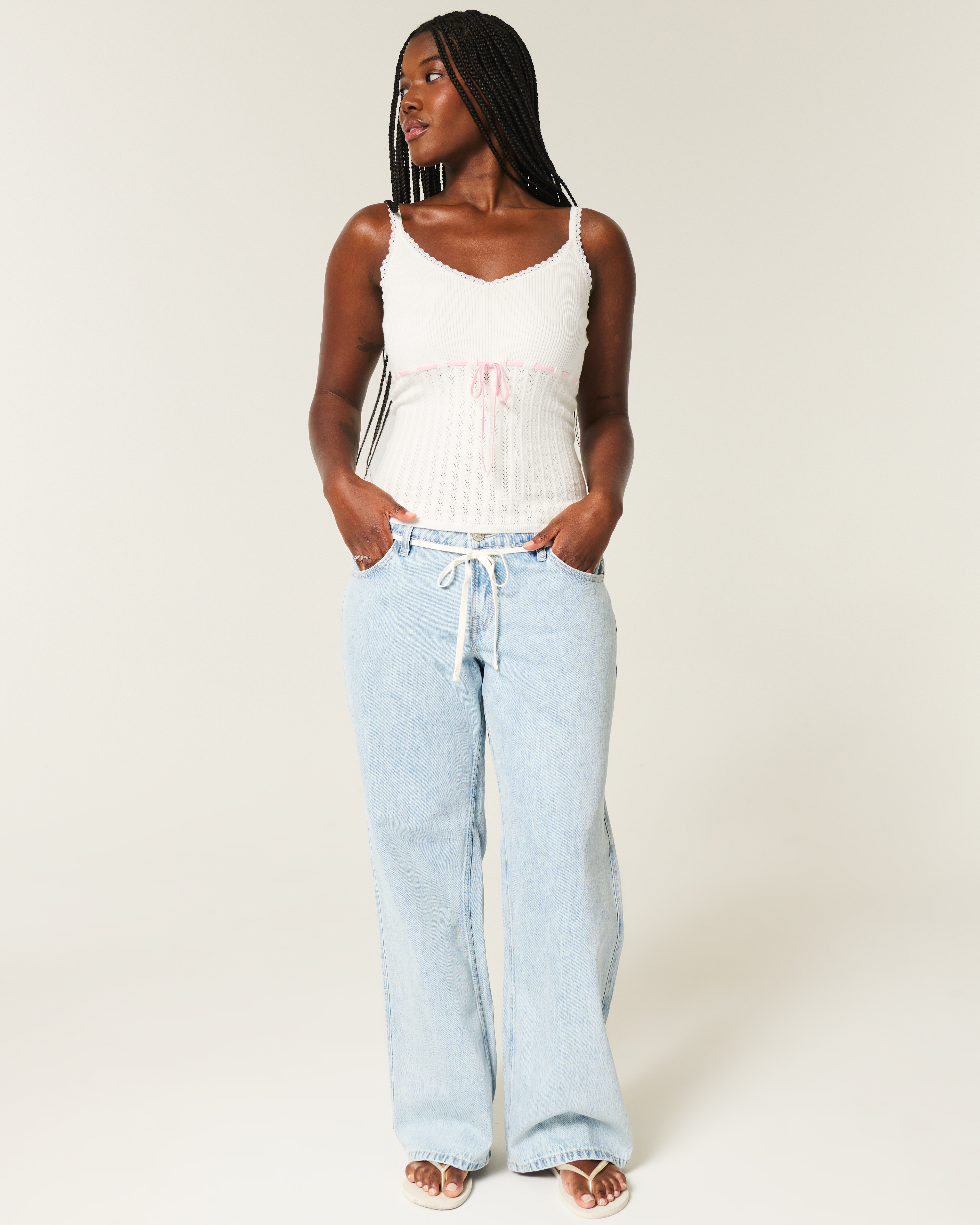 Hollister Tie-front Sweater Tank