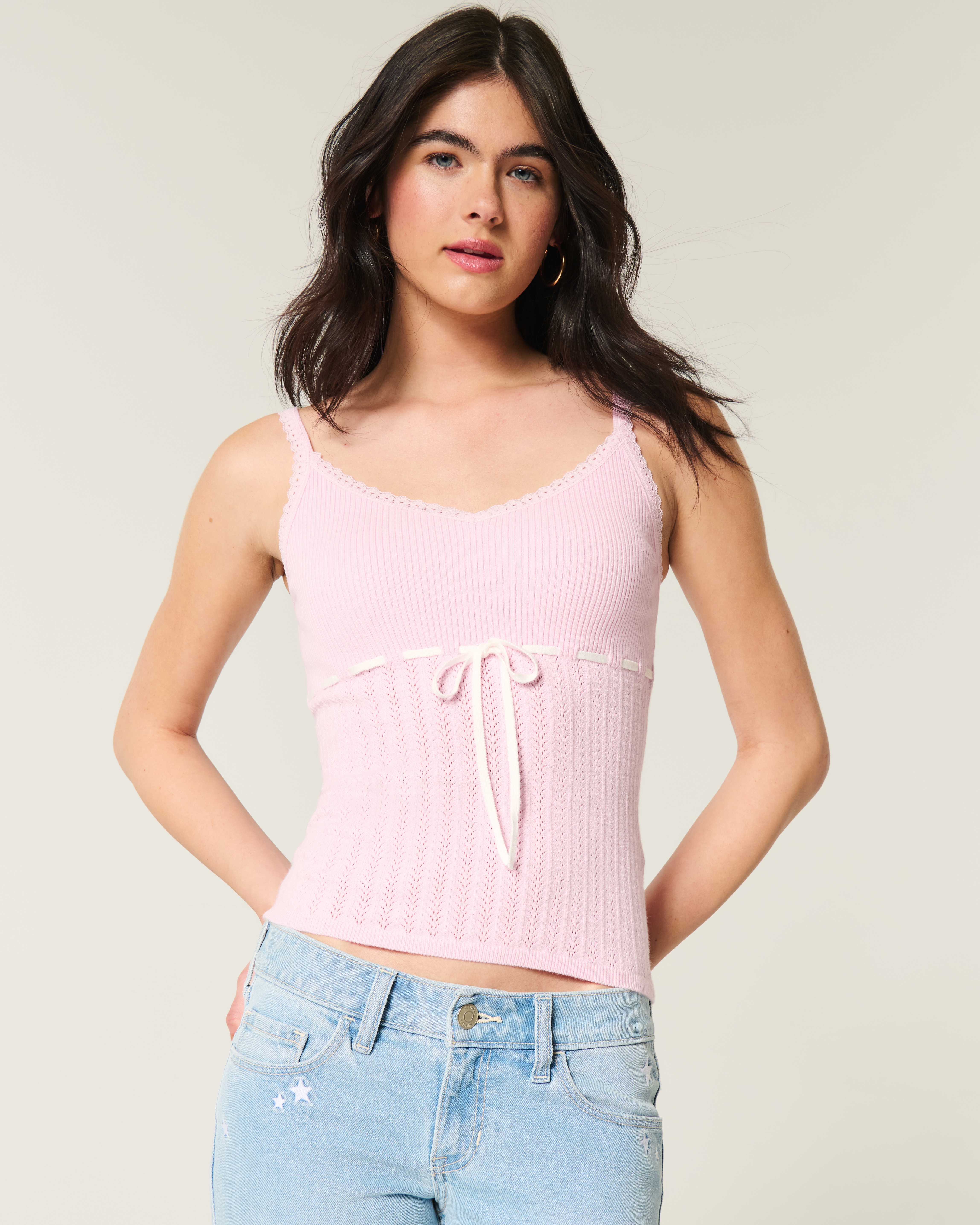 Hollister Tie-front Sweater Tank