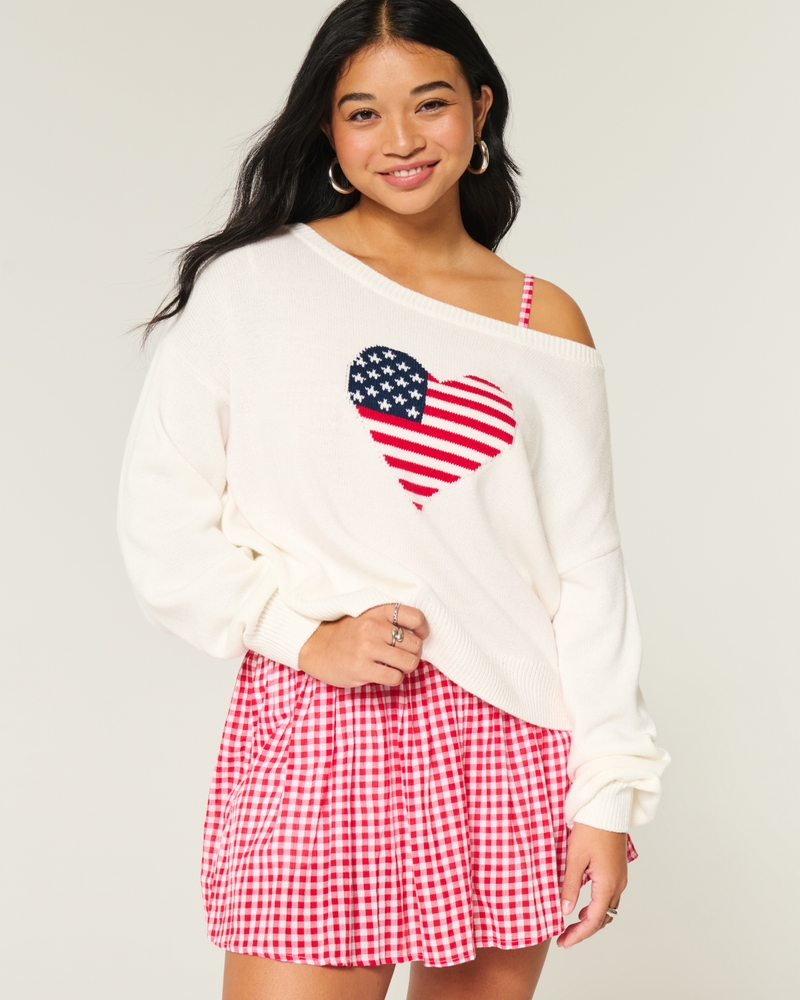 Easy Short-Sleeve Terry Fleece Graphic Sweatshirt