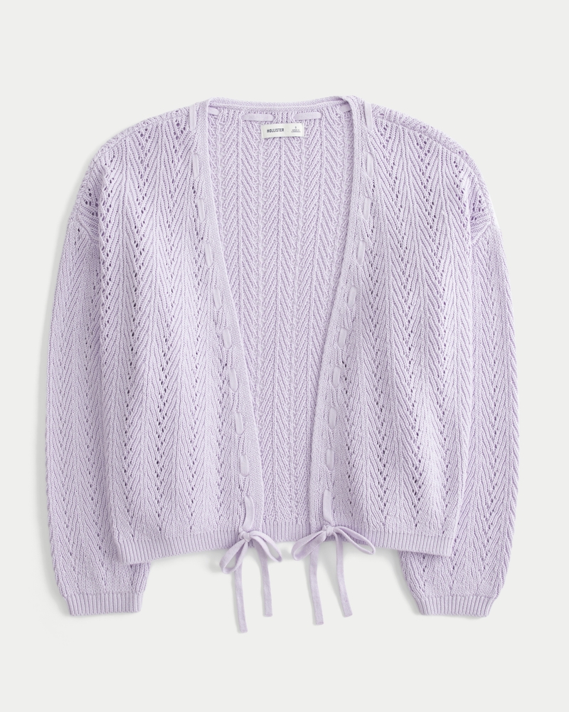 Easy Textured No-Close Cardigan