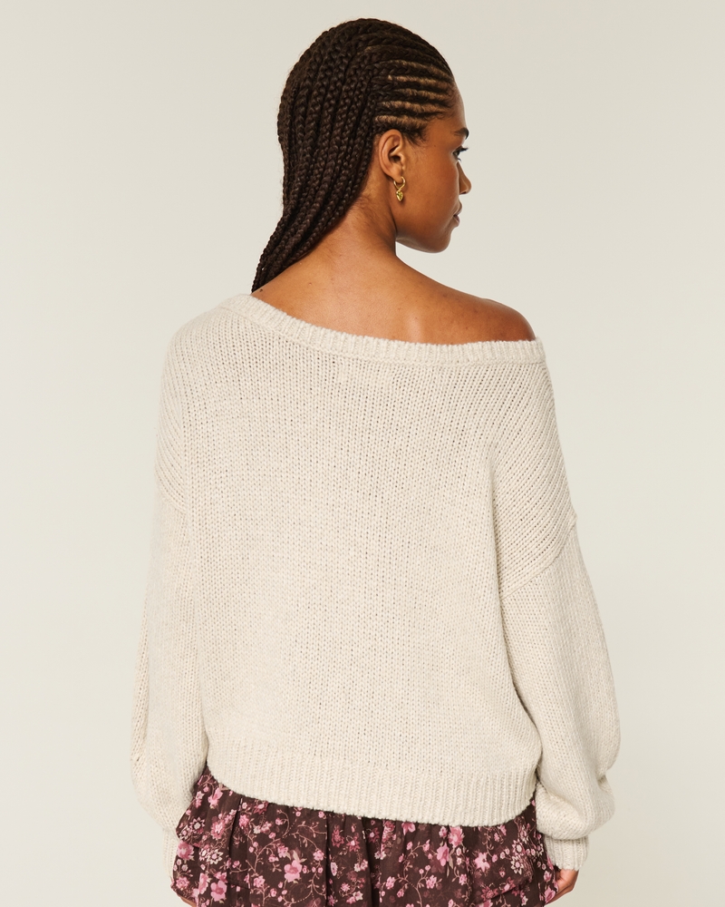 Lässiger, schulterfreier Pullover