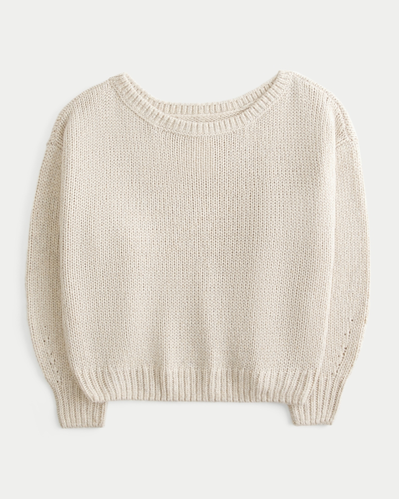 Lässiger, schulterfreier Pullover