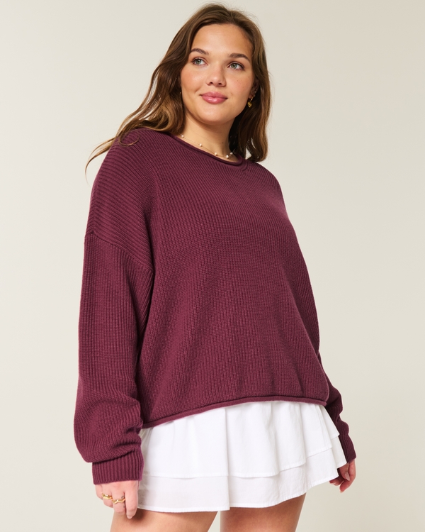 Easy Crew Sweater, Mulberry view 1