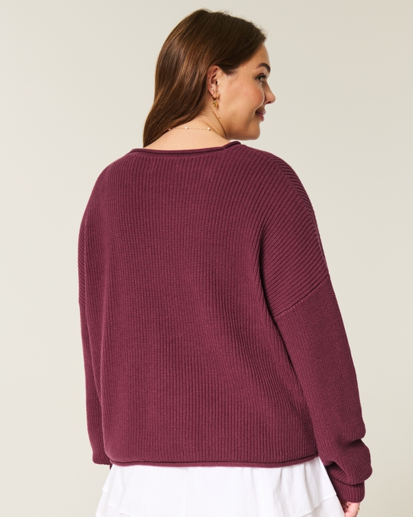 Easy Crew Sweater, Mulberry view 2