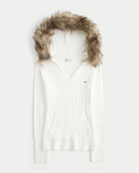 Fake fur cable knit tops mmeeme エムミーエメ KIC_350-5085-00339-101_prod1?