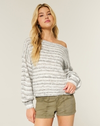 Slouchy Off-the-Shoulder Sweater