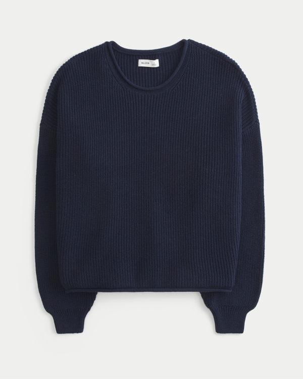 Easy Crew Sweater, Navy Blue view 1