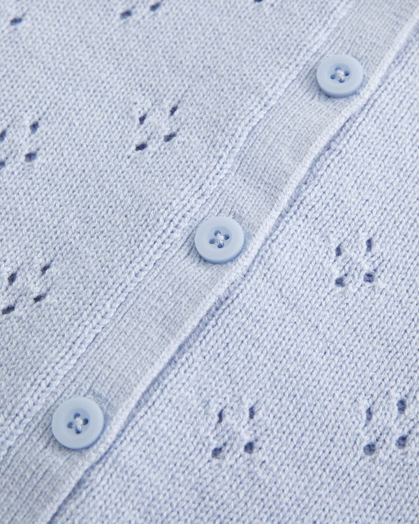 Eyelet Crew Cardigan